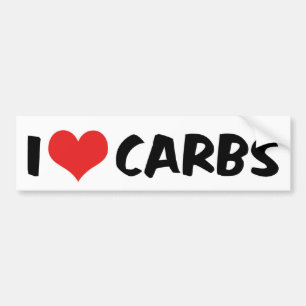 Calcomanía de parachoques Me Encantan los Carbohid