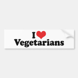 Calcomanía de parachoques Me Encantan los Vegetari