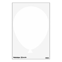 Calcomanía de pared de globo blanco Decoración clá