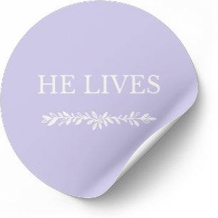 Calcomanía de Pascua cristiana Él Vive