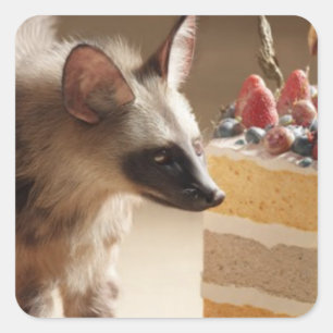 Calcomanía de Pastel de Capas y Hiena