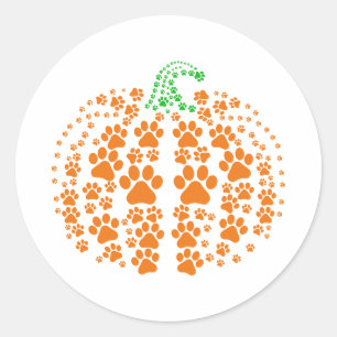 Calcomanía de Pata de Calabaza de Halloween