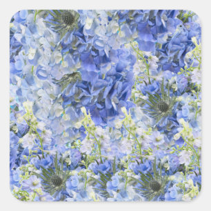 Calcomanía de patrón de Hortensias Azules Personal