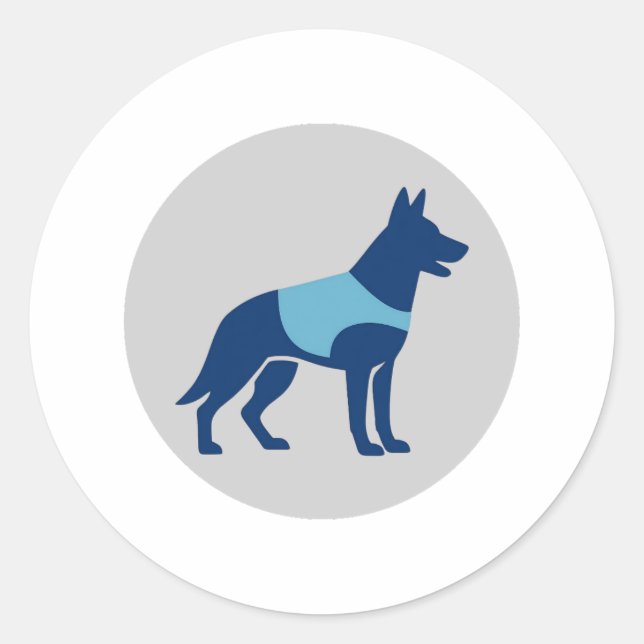 Calcomanía de perro de la unidad K9 de la policía (Anverso)