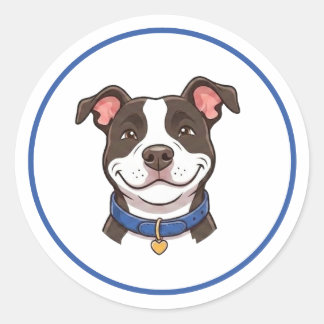 Calcomanía de perro pitbull niño
