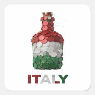 Calcomanía de plata pelable ITALIA Gráfica