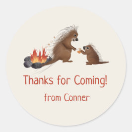 calcomanía de porcupine smores favor