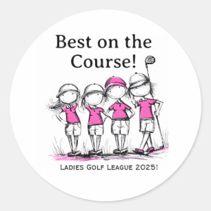 Calcomanía de premio de liga de golf para damas pe
