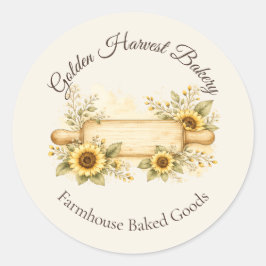 Calcomanía de productos horneados de Golden Harves