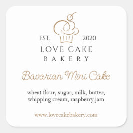 Calcomanía de productos horneados personalizados