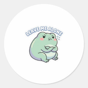 Calcomanía de rana Déjame solo Meme de rana enojad