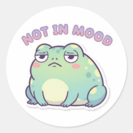 Calcomanía de rana no está de humor Rana molesta l