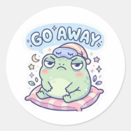Calcomanía de rana vete sticker lindo rana enojada