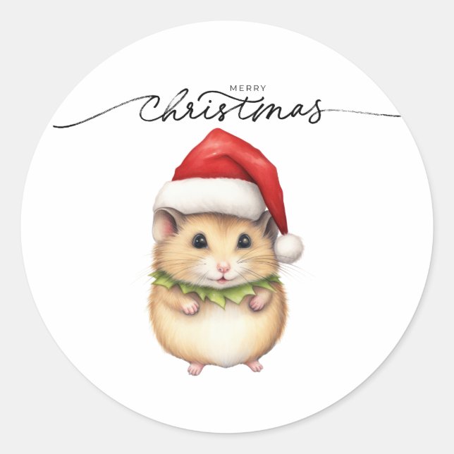 CALCOMANÍA DE RATÓN NAVIDEÑO FELIZ (Anverso)