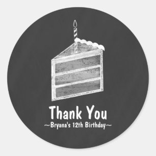 Calcomanía de regalo de fiesta de cumpleaños de re