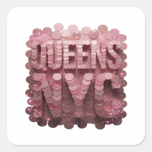 Calcomanía de regalo Luxe Pink QUEENS NYC