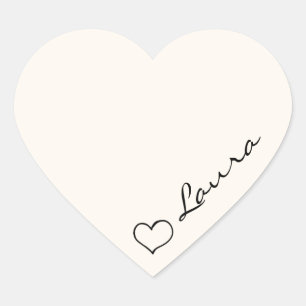 Calcomanía de regalo personalizada con nombre en l