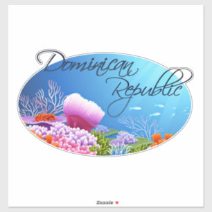 Calcomanía de República Dominicana