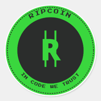 Calcomanía de RipCoin: Confiamos en el Código