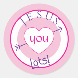 Calcomanía de San Valentín de Jesús te ama
