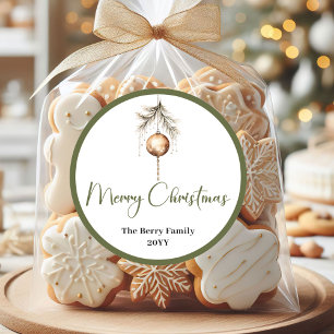 Calcomanía de sello de nombre de familia de Navida