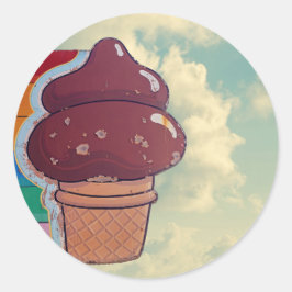 Calcomanía de Señal de Cono de Helado Vintage
