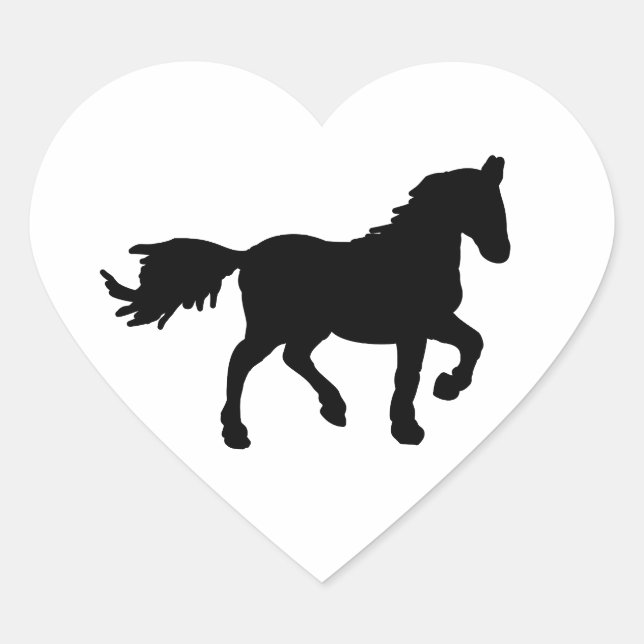 Calcomanía de silueta de caballo – Animal minimali (Anverso)