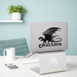Calcomanía de silueta de dragón negro Dracarys