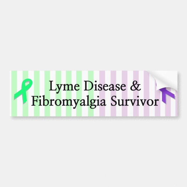 Calcomanía de sobreviviente de enfermedad de Lyme  (Frente)