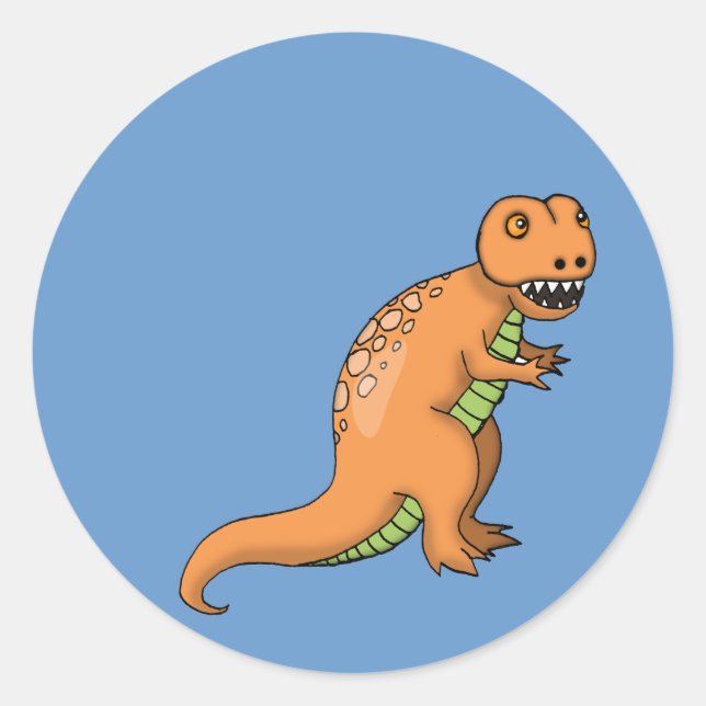 Calcomanía de T-Rex Dinosaurio Lindo (Anverso)