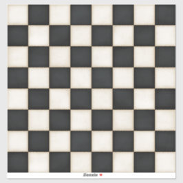 Calcomanía de tablero de ajedrez de negro y blanco