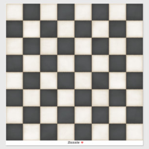 Calcomanía de tablero de ajedrez de negro y blanco