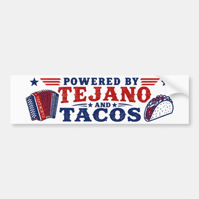 Calcomanía de Tejano & Tacos (Frente)