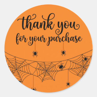 Calcomanía de telaraña gracias por su compra
