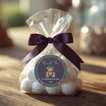 Calcomanía de tema de oso de niña elegante