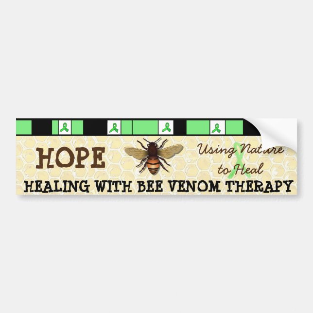Calcomanía de terapia de veneno de abeja para sana (Frente)