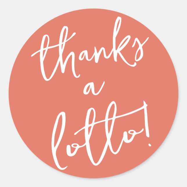 Calcomanía de Terracotta Gracias Lotto (Anverso)