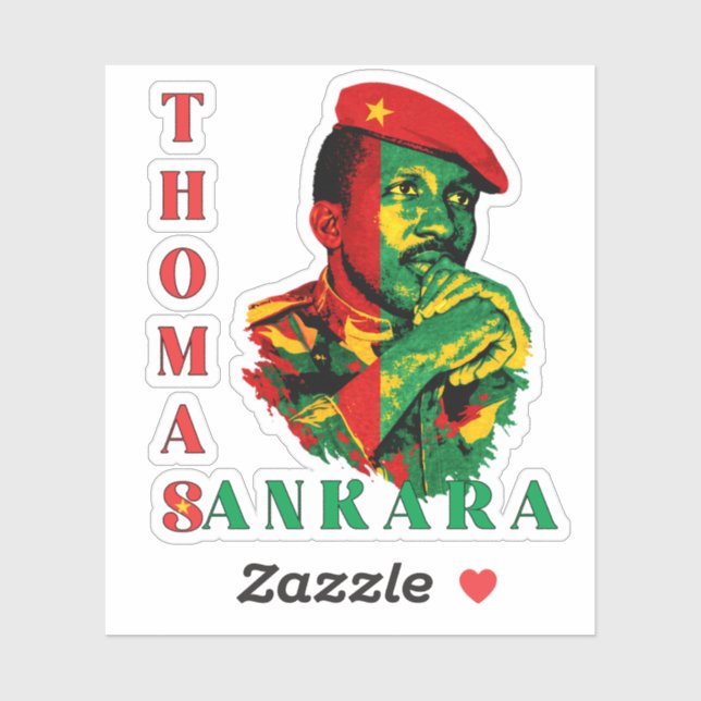Calcomanía de Thomas Sankara – Revolucionario Pana (Hoja)