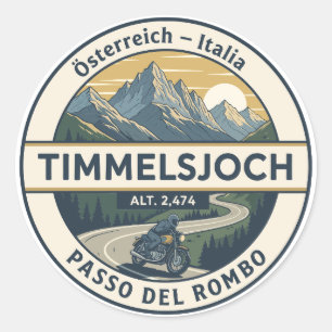 Calcomanía de Timmelsjoch - Passo del Rombo