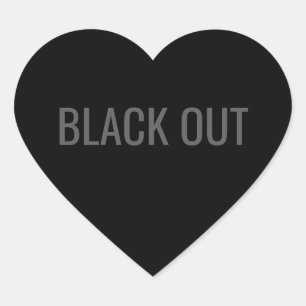 Calcomanía de tipografía - Black Out