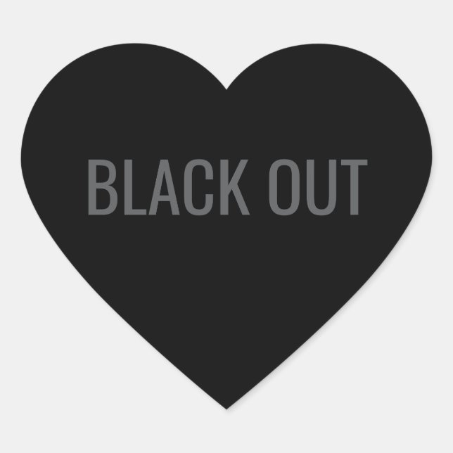 Calcomanía de tipografía - Black Out (Anverso)