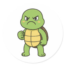 Calcomanía de Tortuga Enojada