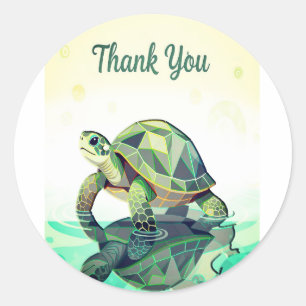 Calcomanía de Tortuga Geométrica “Gracias” – Océan