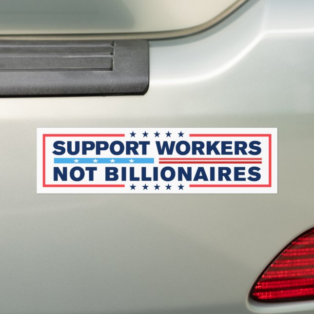 Calcomanía de Trabajadores No Milmillonarios (en coche)