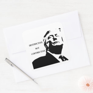 Calcomanía de Trump/Destructivo No Constructivo