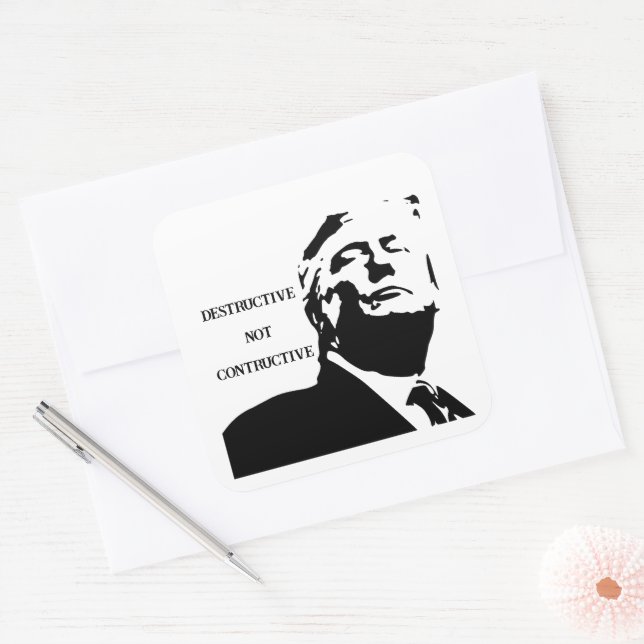 Calcomanía de Trump/Destructivo No Constructivo (Sobre)