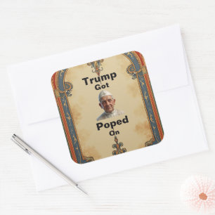 Calcomanía de Trump siendo poped