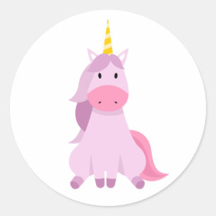 Calcomanía de unicornio rosa lindo mágico para niñ