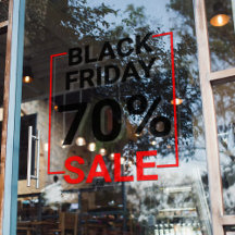 Calcomanía de venta del Black Friday en la ventana