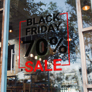 Calcomanía de venta del Black Friday en la ventana
